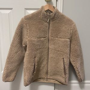 Aritzia TNA beige sherpa fleece Teddy jacket